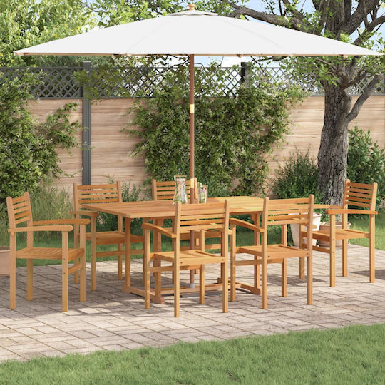 Garten- und Outdoor-Möbelsets 6 Stück Kastanienbraun