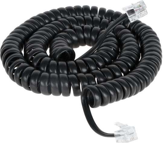 Lech Spirale Telefonkabel RJ11 6P4C Schwarz (TEL0032A-7.5)