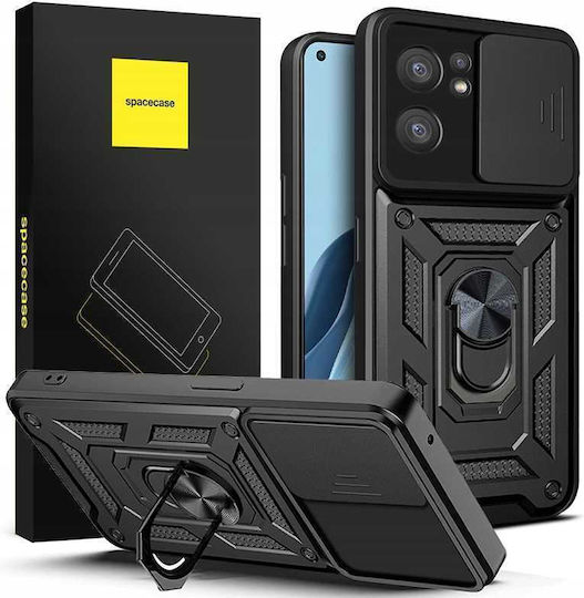 Spacecase Umschlag Rückseite Schwarz (Realme 7 5G)