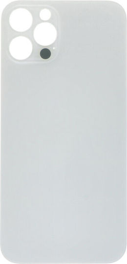 Apple iPhone 12 Pro Battery Door Adhesive Large Hole Silver Logo OEM