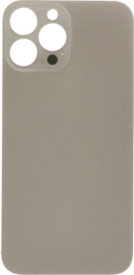 Apple Iphone 13 Pro Max Battery Door Adhesive Large Hole Gold Logo Oem