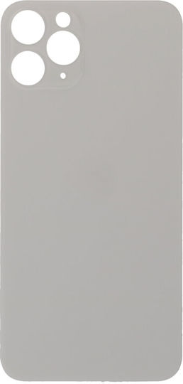 Apple iPhone 11 Pro Battery Door Adhesive Large Hole Version White Logo OEM