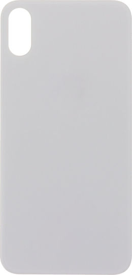 Apple iPhone X Battery Door Adhesive Large Hole Version White Logo OEM