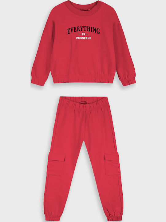 Energiers Kids Sweatpants Set Bordeaux 2pcs