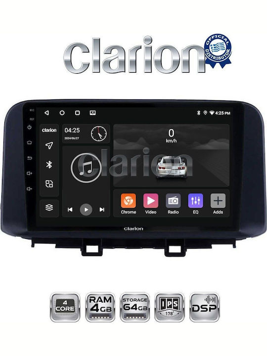 Clarion Auto-Audiosystem für Hyundai Kona 2017 (Bluetooth/USB/WiFi/GPS/Apple-Carplay/Android-Auto)