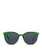 Smooder Unisex Sonnenbrille mit Grün Kunststoff Gestell und Gray Linse YAS05