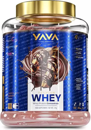 Yava Labs Premium Whey Протеин Суроватъчен с Вкус Chocolate Banana 2kg