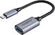 Cabletime Converter USB-C male to USB-A female Gray 1pcs CT-CMAF10-AGL