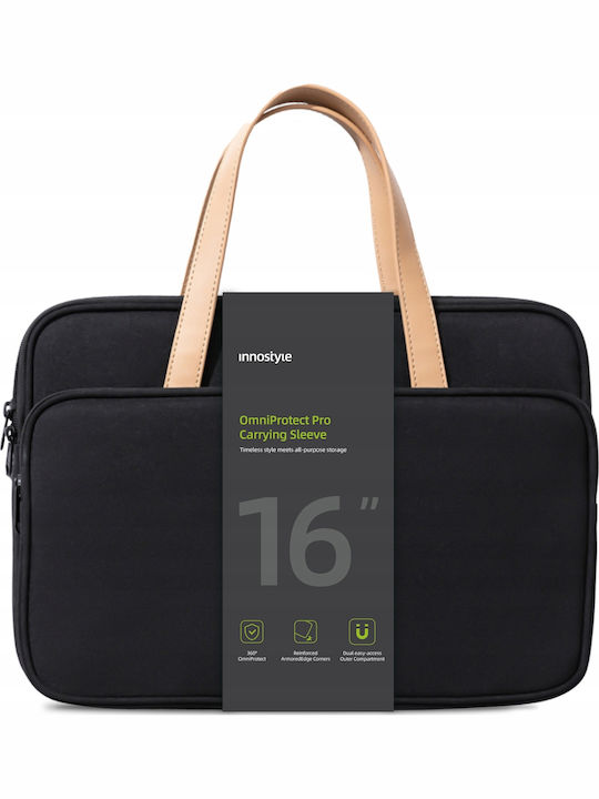 Innostyle Αδιάβροχη Τσάντα για Laptop 16" σε Μαύρο χρώμα S116BLK-16