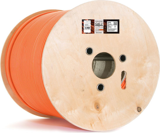S/FTP Cat.7 (10Gbps) Καλώδιο Δικτύου Ethernet 250m Πορτοκαλί