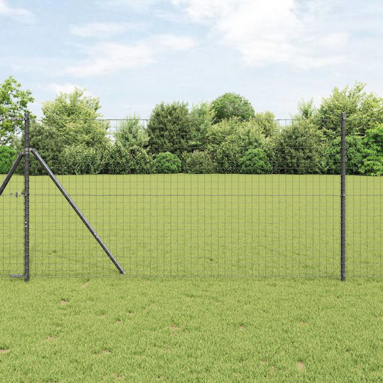 vidaXL Träger für Gartenzaun aus Stahl 130cm 2Stück Gray