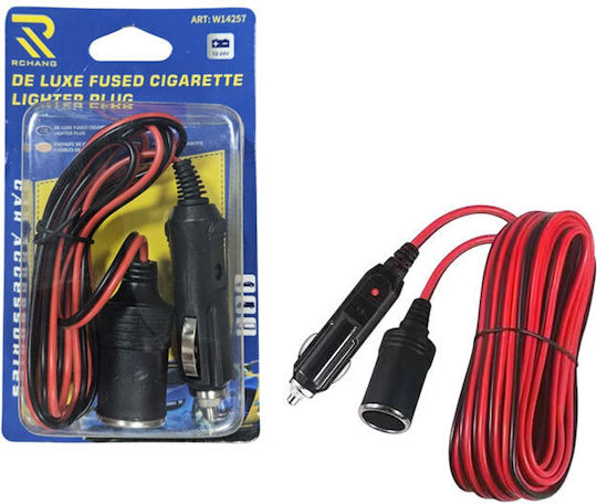 Car Cigarette Lighter Extension Cable 12v De Luxe Fused Cigarette Lighter Plug