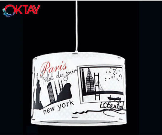 Oktay Pendant Light White 30x30x20cm