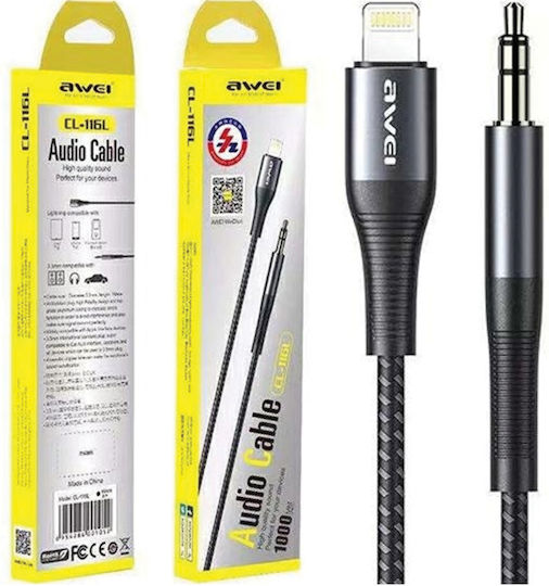 Awei Regular la Cablu Lightning Gri (CL-116L)