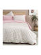Charalambidis Textiles Άνοιξη Σεντόνι King Size με Λάστιχο 180x200+30εκ. Ροζ