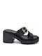 Leather Women's Sandals Black