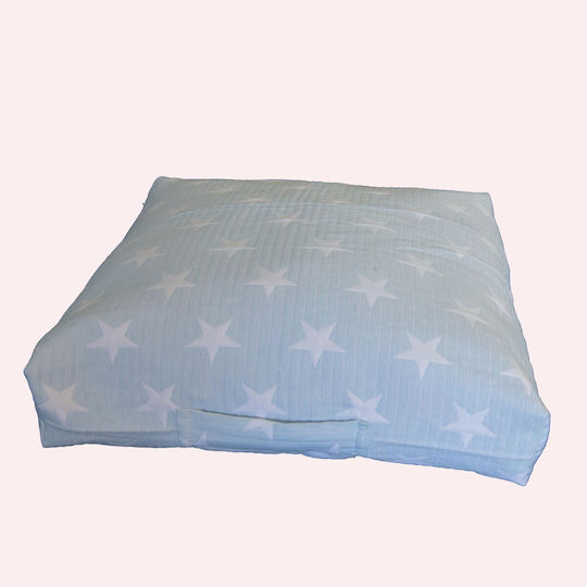 Kids Throw Pillow Floor Children's Box Zakar Star Light Blue 50x50x10 Zipper