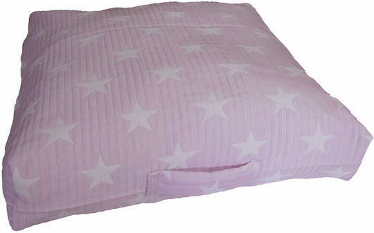 Kids Throw Pillow Floor Child Box Zakar Star Pink 50x50x10 Zipper