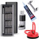 Rosfix LCD Display Clamp + 25-in-1 Precision Screwdriver Set in Flip Case + B7000 Glue + 55mm Suction Cup LCD Displays A