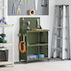 vidaXL Metallic Tool Carrier W65xD35xH111cm