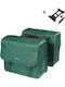 Basil Double Bicycle Rack Bag Green