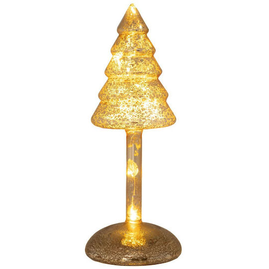 Christmas Decorative Illuminated Glass Tree 23.5cm Gold