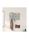 vidaXL Wooden Wall Hanger Gray 60x12x40cm 1pc
