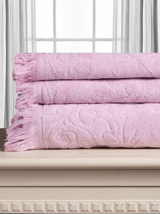 Silk Fashion Bath Towel Pink Width 40x60cm Weig...