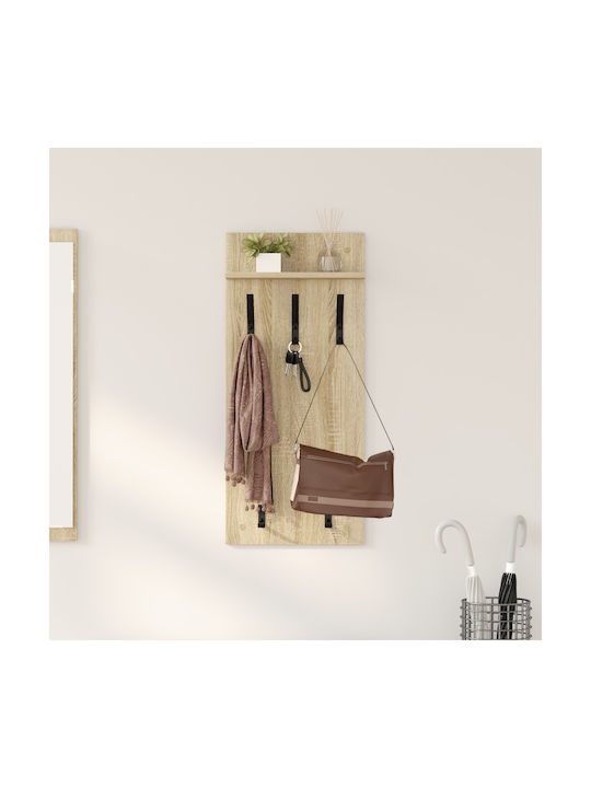 vidaXL Wooden Wall Hanger Brown 90x10x40cm 1pc
