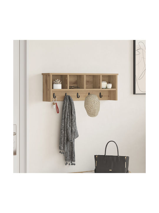 vidaXL Κρεμάστρα Τοίχου Ξύλινη Μπεζ 75x26x16cm