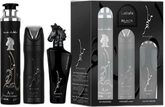 Lattafa Maahir Black Edition Men's Fragrance Set with Eau de Parfum 3 Pieces