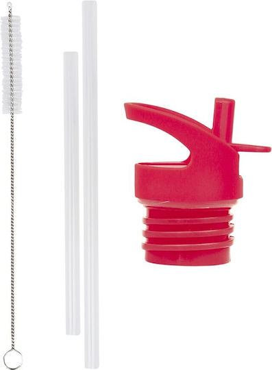A Little Lovely Company Spare Set Lid Straw Brush Cherries