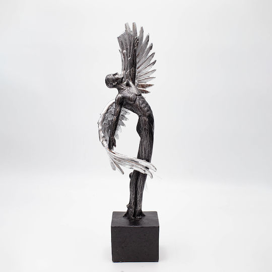 Mann Figur aus Polyresin Gold Silber 9x6,5x39cm