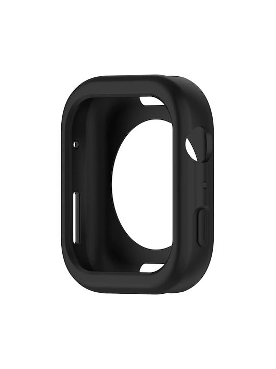 Hurtel Silicone Case in Black color for Apple Watch Series 7, 8, 9