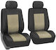 1+1 Upholstery Front Seats Van Beige Color Leather Center
