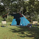 vidaXL Summer Camping Tent Blue 282x225x154cm