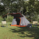 vidaXL Summer Camping Tent Gray 282x225x154cm