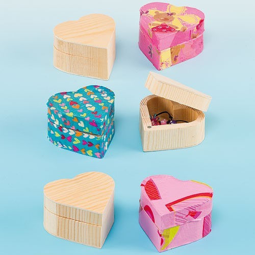 Baker Ross Cutie Din Lemn Pentru Cadou 6.5x3.5cm (Culori Diverse)