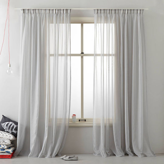 Saray Home Curtain With Pencil Pleat Gray 280x300cm