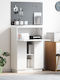 Desk Wooden White 71.5x31.5x106.5cm