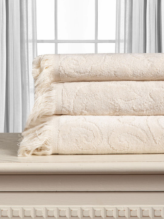 Silk Fashion Bath Towel Alicia 40x60cm Cream We...