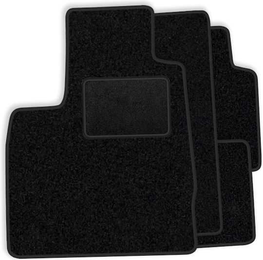 Velour Mat Set Compatible Ford Transit I 1992-1999 Black Edging