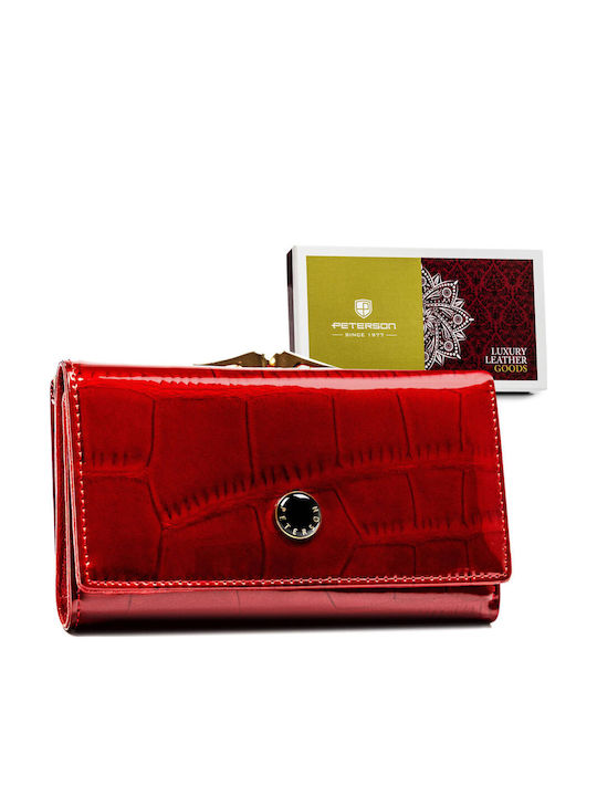 Leather Women's Wallet with RFID Red