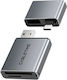 Cabletime Кард Рийдър USB 3.0 Type-C За SD Сива