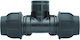 Pp 90° Clamp T-Stück 63x6/4""x63 Gw Innengewinde Pn16 Pe Rohre Schwarze Farbe