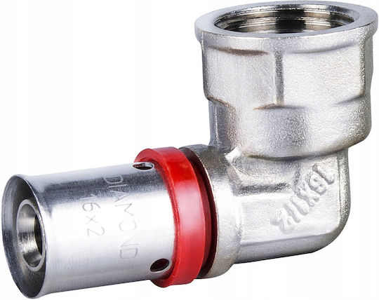 Diamond Γωνιακή σύνδεση σωλήνα Messing 16mm rimex_5907547667756