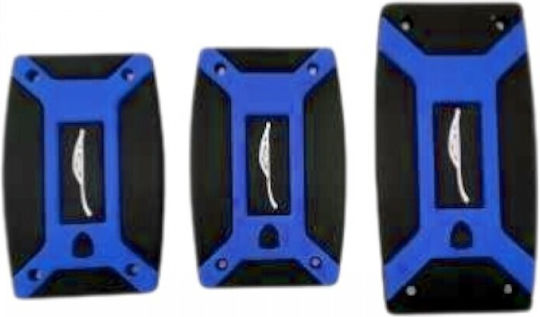 Raistar Car Pedal Set Non Slip Universal Blue 3pcs