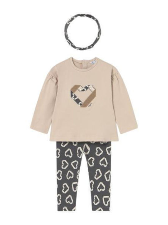 Mayoral Kinder-Set mit Leggings Winter 3Stück Gray