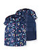 Kids Quilted Sleeveless Double Sided Jacket with Hood Navy Blue