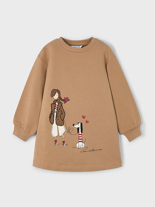Children's Dress Sweatshirt Long Sleeve Camel